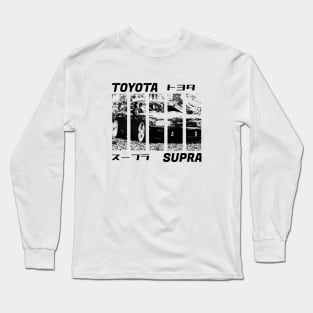 TOYOTA SUPRA MK4 Black 'N White 3 Long Sleeve T-Shirt